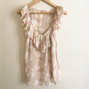 Anthropologie Silk Floral blouse